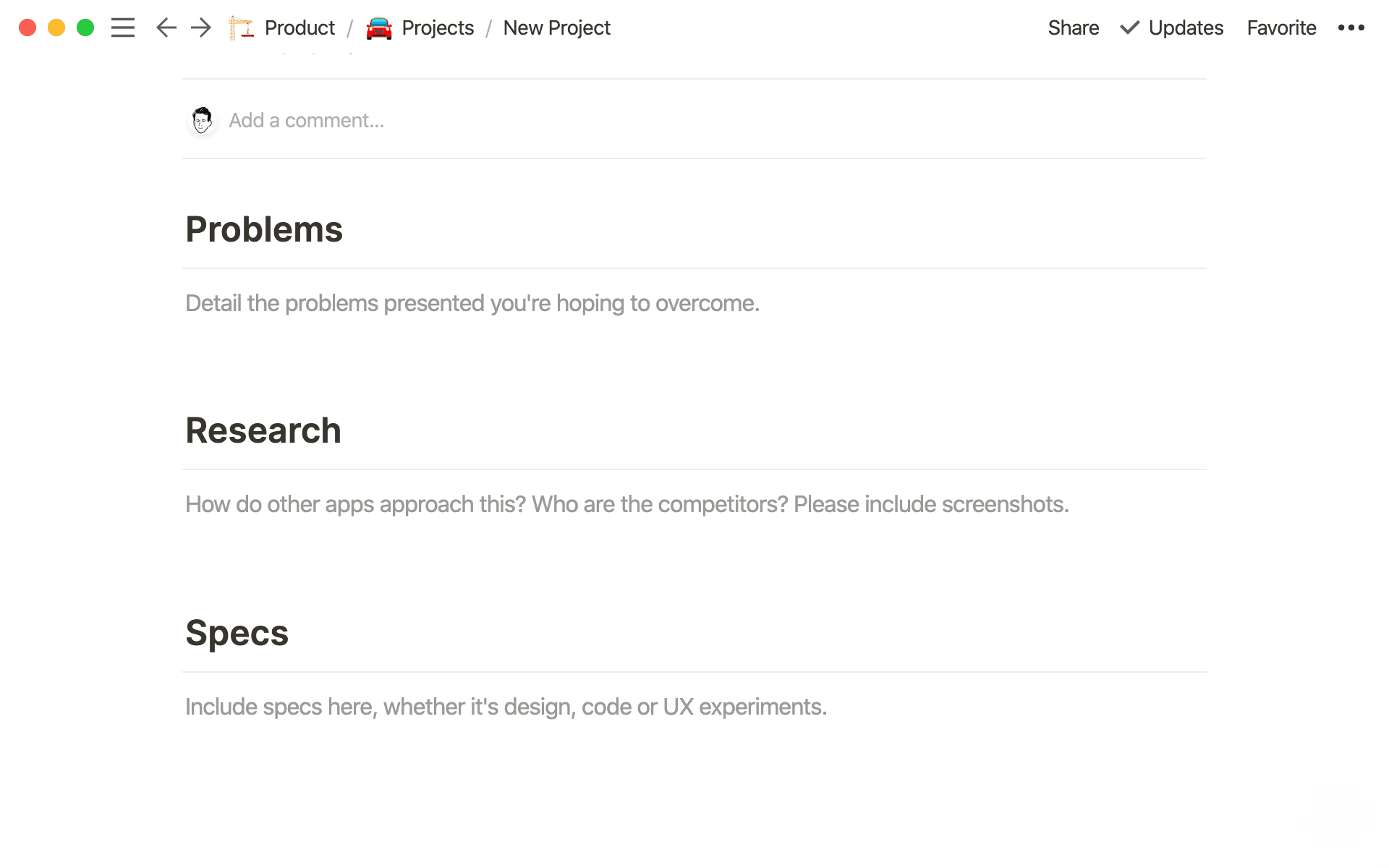 Un modèle d’appel à commentaires (RFC) pour demander un avis sur un sujet à votre équipe.