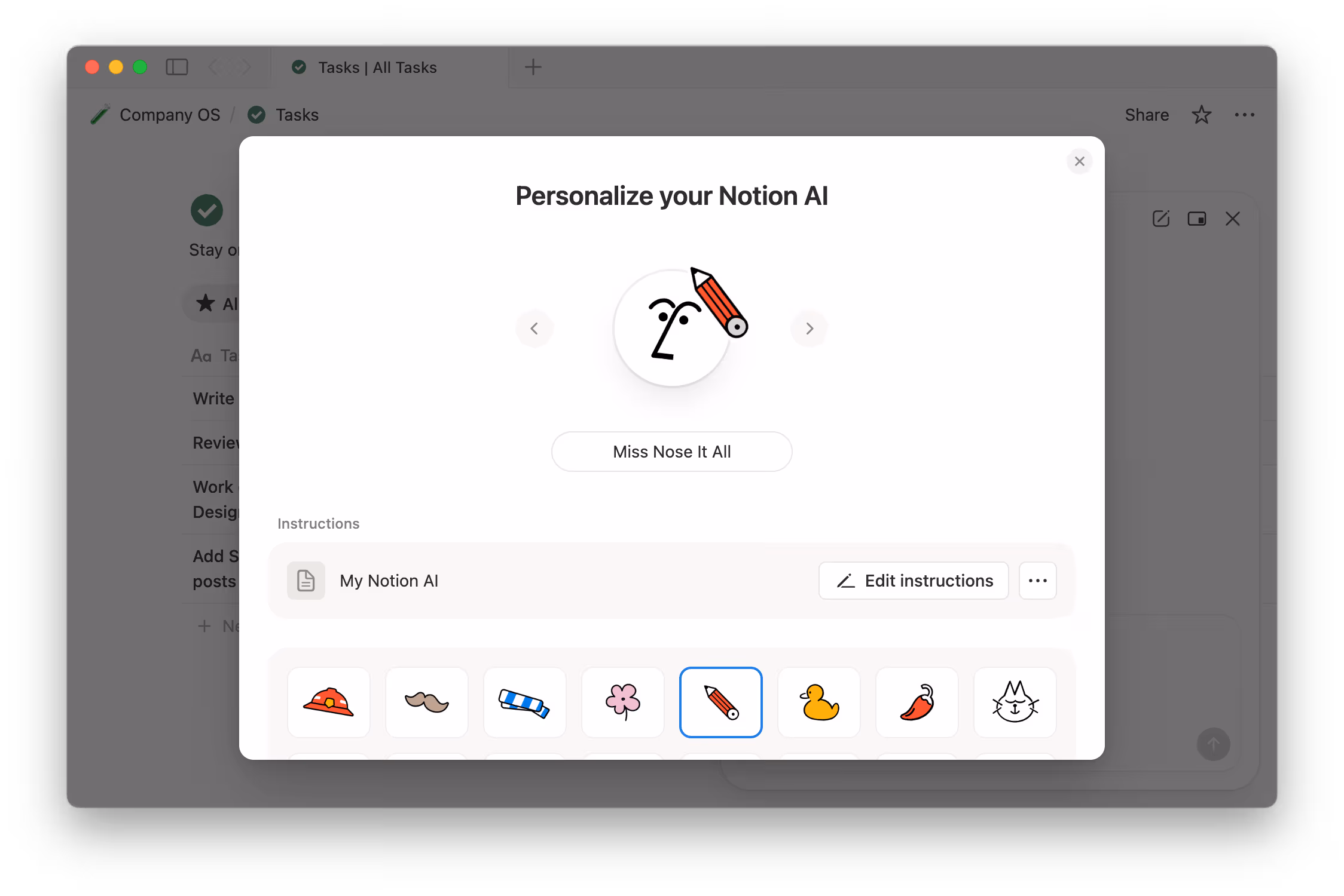 aide : personnaliser l’agent