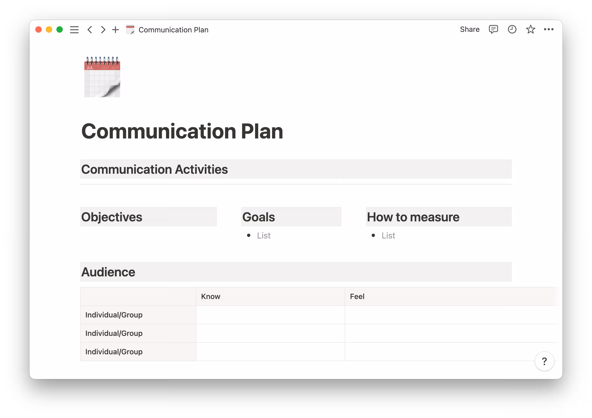 Notion's-communication-plan-template