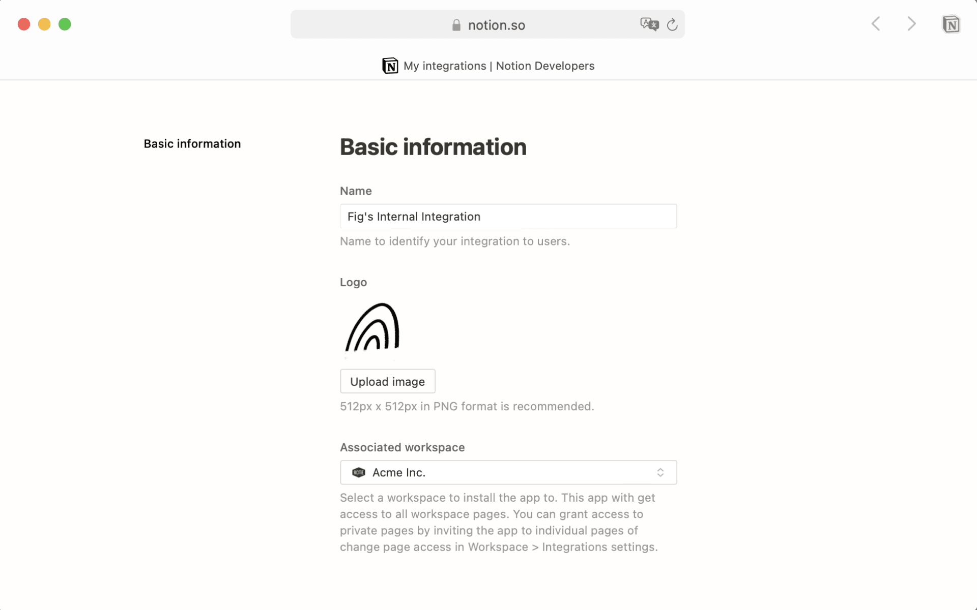 Informations sur l’intégration