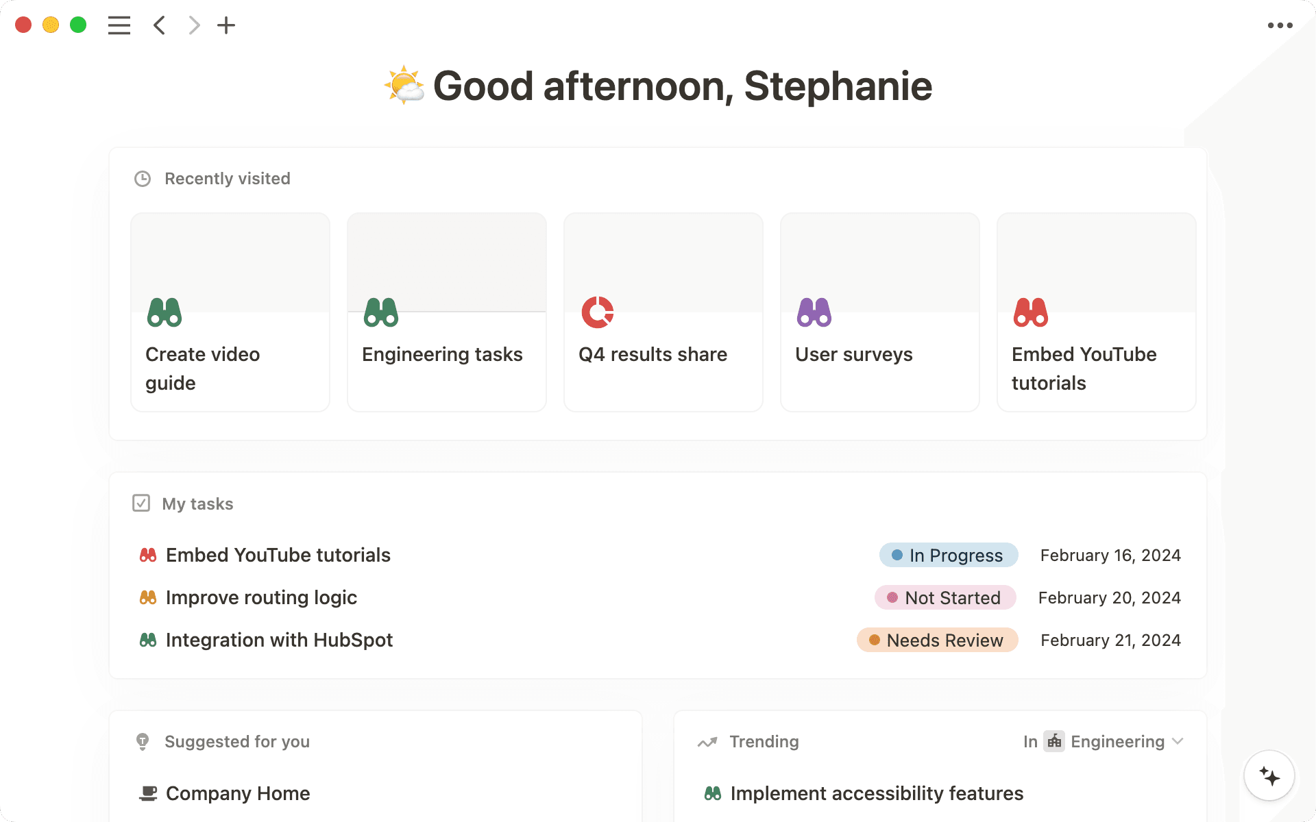 Bannière Mes tâches