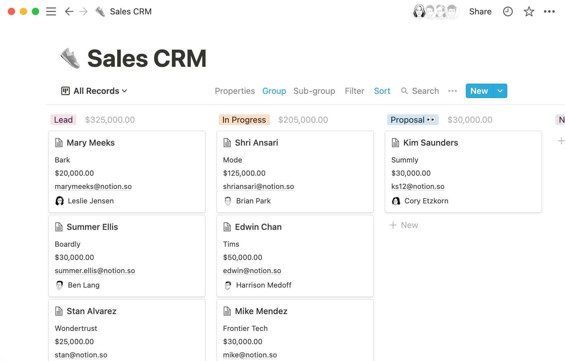 Commencez par une base de données chaque fois que vous avez besoin d’organiser et de catégoriser les informations, en particulier si vous avez besoin de plusieurs point de vues sur le contenu.