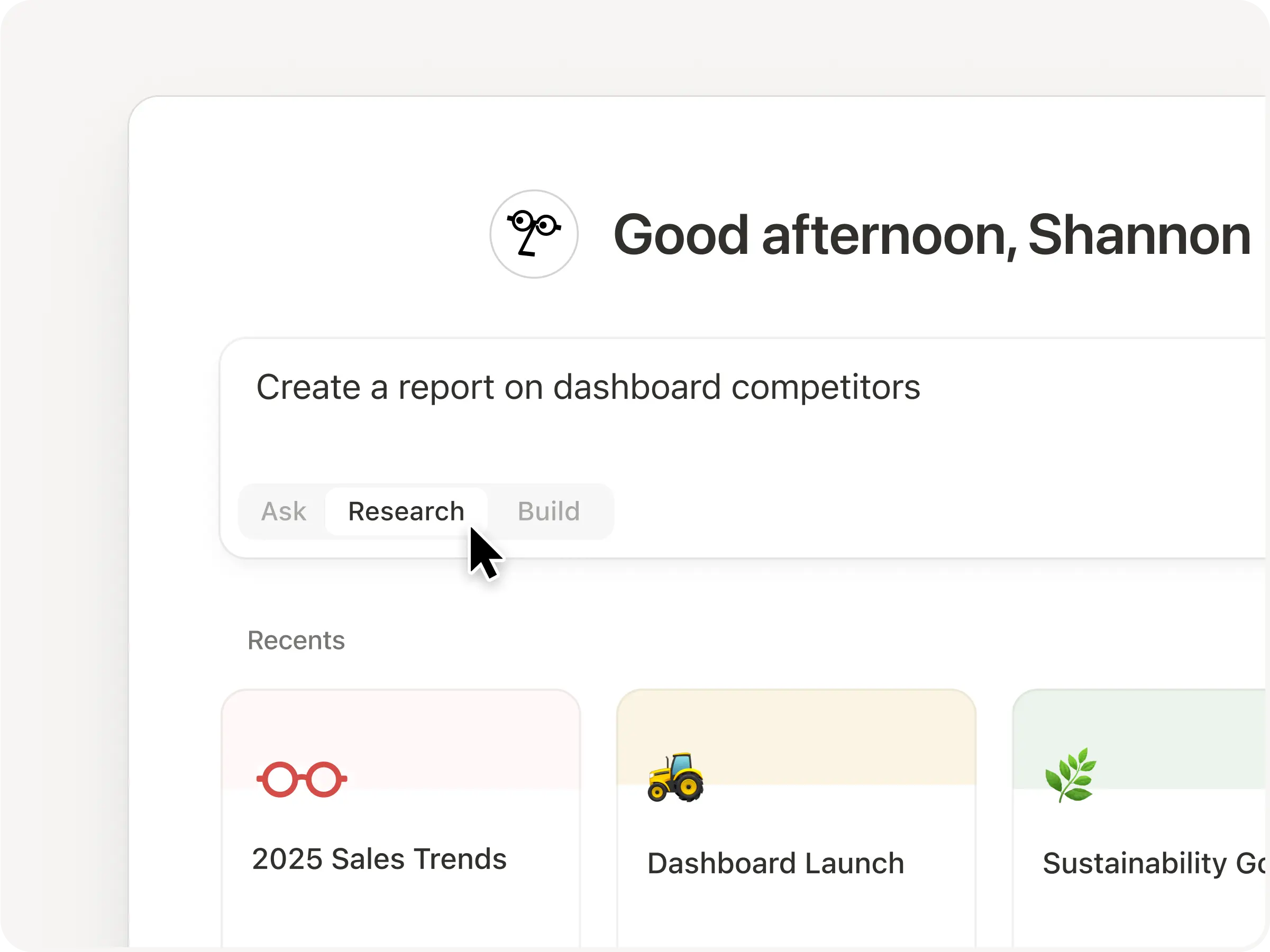 Mode Recherche de votre agent Notion